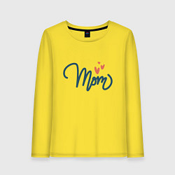 Лонгслив хлопковый женский Mom Love, цвет: желтый