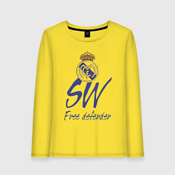 Лонгслив хлопковый женский Real Madrid - Spain - sweeper, цвет: желтый