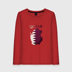 Женский лонгслив Qatar map