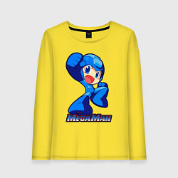 Лонгслив хлопковый женский Megaman, цвет: желтый