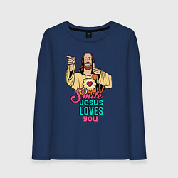 Женский лонгслив Jesus Christ love u