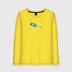 Женский лонгслив А вина-то кот наплакал Шипучее вино