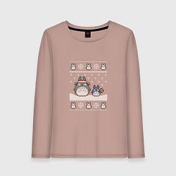 Женский лонгслив Новогодние тоторики - ugly sweater