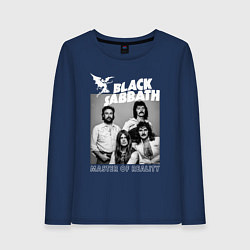 Лонгслив хлопковый женский Black Sabbath rock, цвет: тёмно-синий