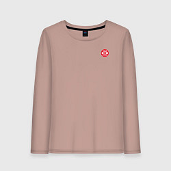 Лонгслив хлопковый женский Мы не нули!, цвет: пыльно-розовый