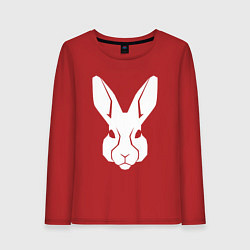 Лонгслив хлопковый женский White rabbit head, цвет: красный