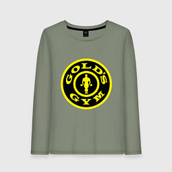 Лонгслив хлопковый женский Golds GYM, цвет: авокадо