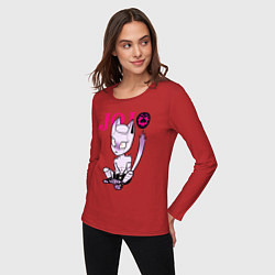 Лонгслив хлопковый женский Killer Queen - joke, цвет: красный — фото 2