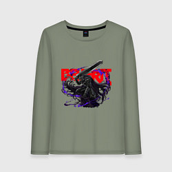 Лонгслив хлопковый женский Принт по аниме Берсерк, цвет: авокадо