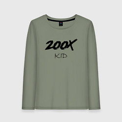 Лонгслив хлопковый женский 200X KID, цвет: авокадо