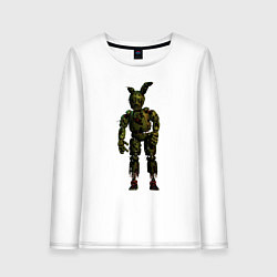 Лонгслив хлопковый женский Springtrap, цвет: белый