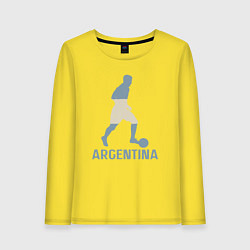 Лонгслив хлопковый женский Lionel Messi Argentina, цвет: желтый