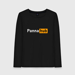 Лонгслив хлопковый женский Street football - Panna hub, цвет: черный