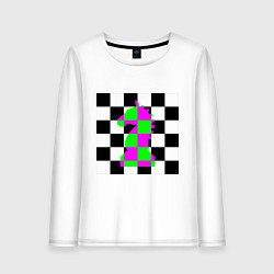 Женский лонгслив Конь шахматный