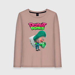 Лонгслив хлопковый женский Слипи, цвет: пыльно-розовый