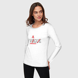 Лонгслив хлопковый женский VAG not VOGUE, цвет: белый — фото 2