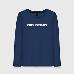 Женский лонгслив Big bang белый логотип