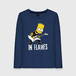 Женский лонгслив In Flames Барт Симпсон рокер