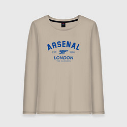 Лонгслив хлопковый женский Arsenal london the gunners, цвет: миндальный