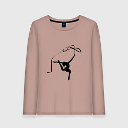 Женский лонгслив Гимнастка с лентой