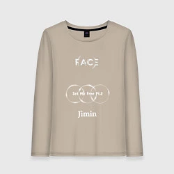 Лонгслив хлопковый женский JIMIN FACE Set Me Free, цвет: миндальный