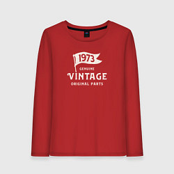 Лонгслив хлопковый женский 1973 подлинный винтаж - оригинальные детали, цвет: красный