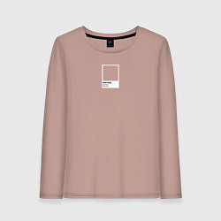 Лонгслив хлопковый женский Pantone Best Color, цвет: пыльно-розовый
