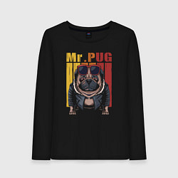 Женский лонгслив Mr pug