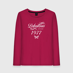 Лонгслив хлопковый женский Fabulous since 1977, цвет: маджента