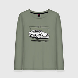 Лонгслив хлопковый женский Toyota Supra MK3, цвет: авокадо