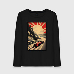Лонгслив хлопковый женский Формула 50x: Болид, цвет: черный