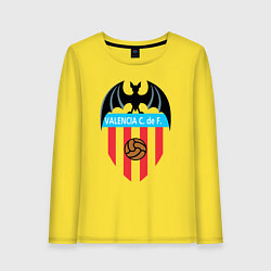 Лонгслив хлопковый женский FC Valencia, цвет: желтый