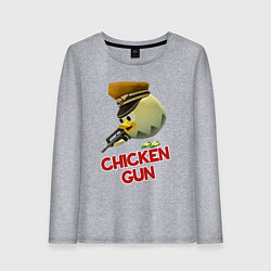 Женский лонгслив Chicken Gun logo