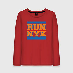 Лонгслив хлопковый женский Run New York Knicks, цвет: красный