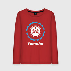 Лонгслив хлопковый женский Yamaha в стиле Top Gear, цвет: красный