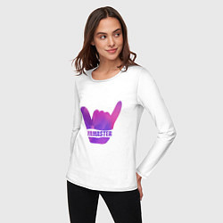 Лонгслив хлопковый женский Yamaster Gradient, цвет: белый — фото 2