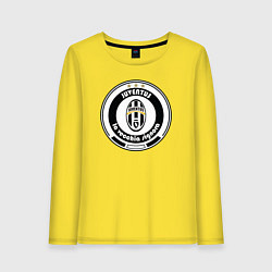 Лонгслив хлопковый женский Juventus club, цвет: желтый