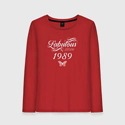 Лонгслив хлопковый женский Fabulous since 1989, цвет: красный