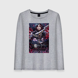 Лонгслив хлопковый женский Honkai Star Rail за стеклом, цвет: меланж