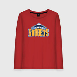 Лонгслив хлопковый женский Denver Nuggets, цвет: красный