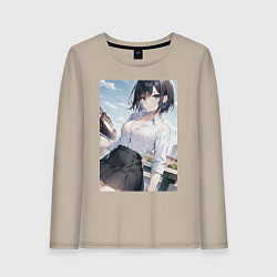 Женский лонгслив Anime girl in town