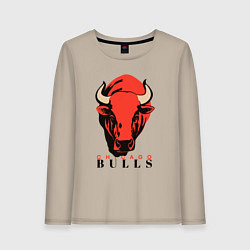 Лонгслив хлопковый женский Chicago bull, цвет: миндальный