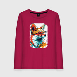 Лонгслив хлопковый женский Wise Fox, цвет: маджента