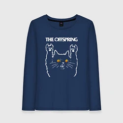 Лонгслив хлопковый женский The Offspring rock cat, цвет: тёмно-синий