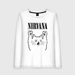 Женский лонгслив Nirvana - rock cat