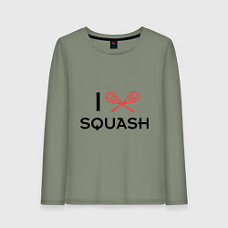 Лонгслив хлопковый женский I Love Squash, цвет: авокадо