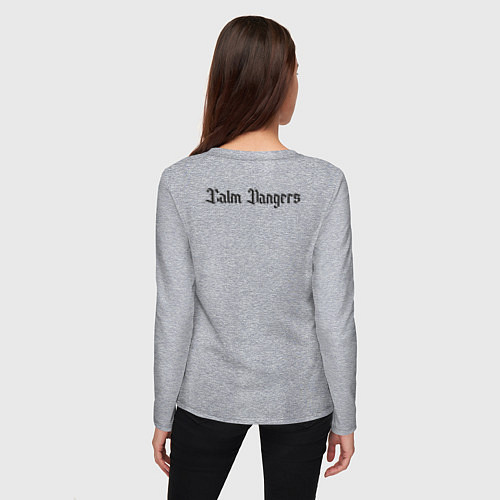 Женский лонгслив Calm dangers black 2 side / Меланж – фото 4