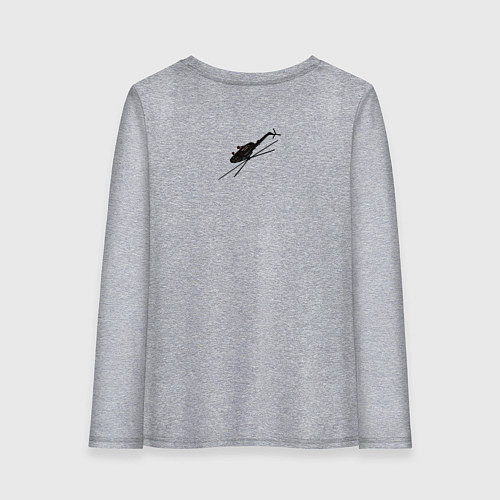 Женский лонгслив Котьзилла / Меланж – фото 2