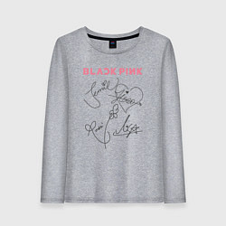 Женский лонгслив Blackpink автограф
