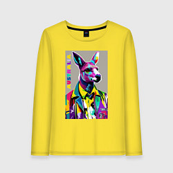 Женский лонгслив Kangaroo - Australia - pop art